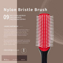 WEXNECOWKZ bristle detangler brush for smoothing and polishing hair.
