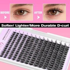 VEYESBEAUTY fluffy cluster lashes for lightweight, comfortable volume.