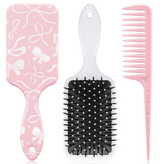 Weysat coquette bow hair brush with bow design for gentle detangling and comfortable grip.