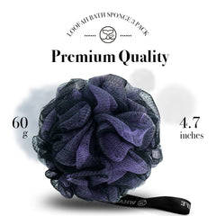 WhaleLife loofah sponge with durable knot technology stays intact after multiple showers.