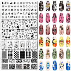 Whaline Gothic Halloween evil eye nail plate for precise, intricate DIY nail art.