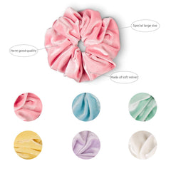 Whaline velvet scrunchies use soft texture and a durable inner band for comfort.