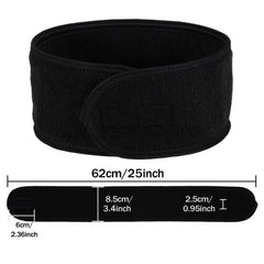 Whaline spa headband gray detail emphasizing gentle washable fabric for daily facials.