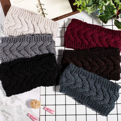 Whaline twist knitted headband beige for cozy, neutral outfits