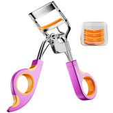 Whalrace eye lash curler with orange grip for precise curling and comfortable handling