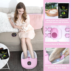 WHALSTAR bubble oxygen jets gently massage soles during soaking.
