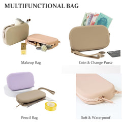 WHHJM multipurpose pouch flat design neatly organizes cards, coins, and small tools.