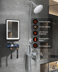 Widitn 3 color lights highlights facial features for precise grooming