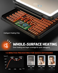 Widitn rechargeable battery keeps the mirror cordless for easy use