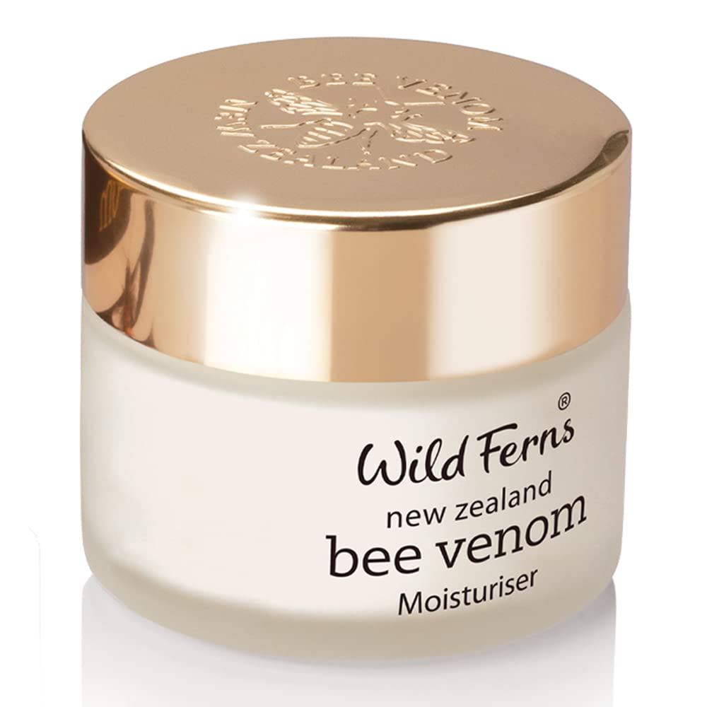 Wild Ferns bee venom moisturiser bottle showcasing premium New Zealand skincare hydration