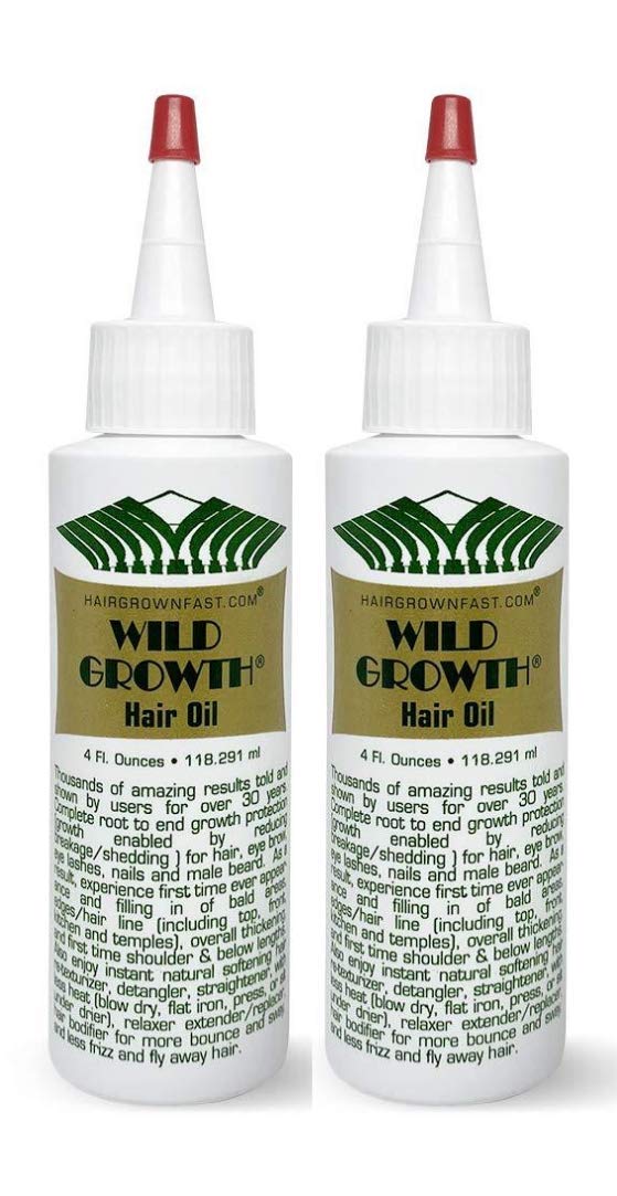 Wild Growth Hair Oil 4oz bottle for daily scalp nourishment and shine.