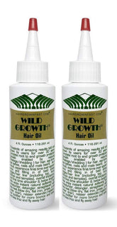 Wild Growth Hair Oil 4oz bottle for daily scalp nourishment and shine.