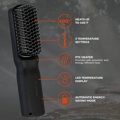 Wild Willies 2-in-1 beard brush for faster grooming and smoother hair.