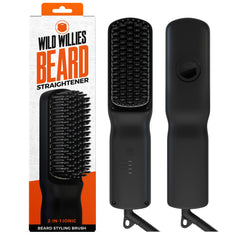 Wild Willies beard straightener compact design for quick touch-ups on the go.