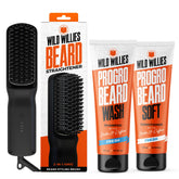 Wild Willies PROGRO beard shampoo bottle set for hydrated beard