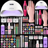 Wilfniee nail kit practice hand with flexible fingers for easy at-home nail art practice.