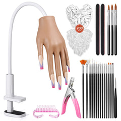 Wilfniee Practice Hand setup for safe, independent acrylic nail practice at home.