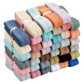 WILLBOND fold over elastic 40-color pack showing color variety for hair bows and crafts
