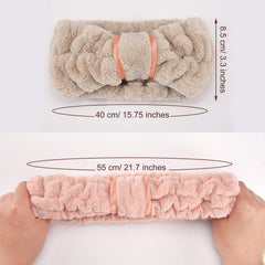 Willbond headband khaki front view ideal for facial washing.