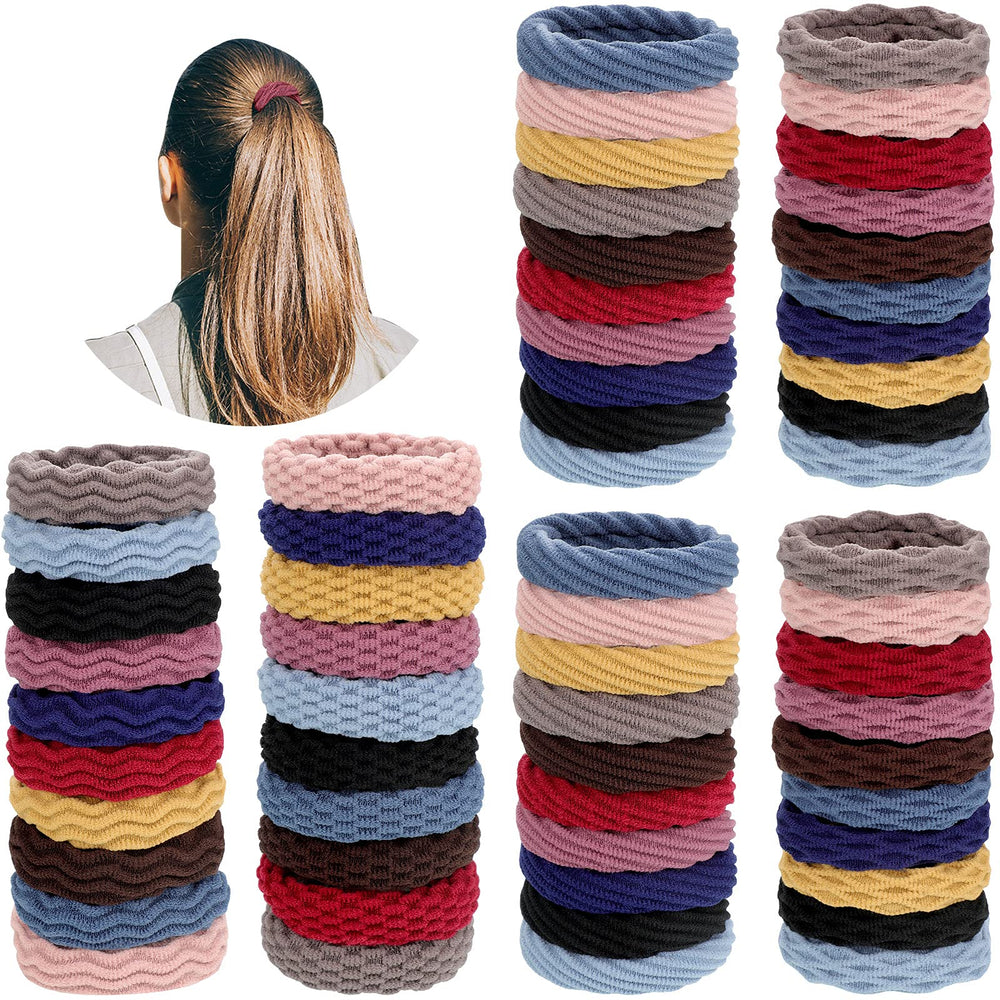 Willbond seamless hair ties 60-piece pack with mixed colors for secure crease-free hold