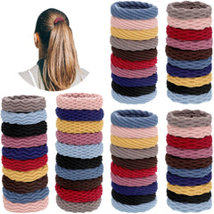 Willbond seamless hair ties 60-piece pack with mixed colors for secure crease-free hold