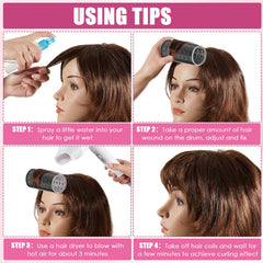WILLBOND thermal self-grip roller secures hair for lasting results.
