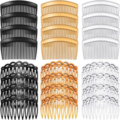 WILLBOND arc 11-teeth black hair comb for secure bangs and updos.