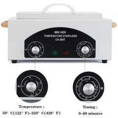 Winb high-temp sterilizer stainless-steel body offers durable performance under frequent use.