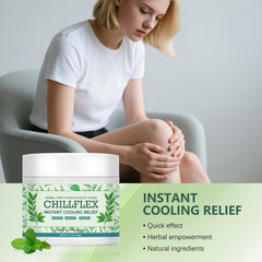 Winblot CHILLFLEX Menthol Cream on hands and feet provides soothing cooling sensation.