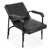 WINEDYOUNG shampoo chair artificial leather seat delivers comfortable, easy-to-clean seating.