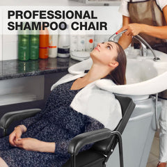 WINEDYOUNG shampoo chair sturdy four-legs design provides solid client support.