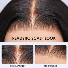 Wingirl pre-plucked natural hairline with baby hair closeup demonstrates natural scalp appearance