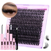 Winifred lash extension kit full set showcases all components for at-home DIY lash application.