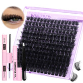Winifred lashes extension kit 8mm clusters for easy at-home DIY lash volume with natural-looking lift.