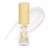 Winky Lux In The Stars Lip Oil swatch shows silky shine on lips