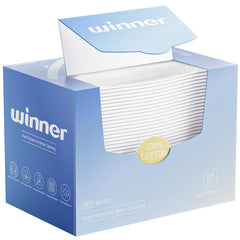 Winner Face Towels XL pack closeup shows premium cotton texture for gentle cleansing