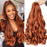 WIPPORYA Ginger French Curl braiding hair 24 inch length for smooth protective styling.