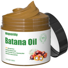 Wiqeerilly Batana Oil bottle—nourishes scalp for healthier-looking hair.