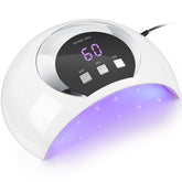 Wisdompark UV LED Nail Lamp front view showing compact home-use design for easy manicures.