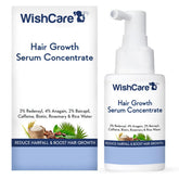 WishCare hair growth serum rosemary bottle shows premium scalp nourishment for fuller-looking hair.