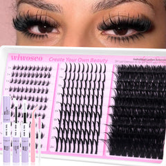 wiwoseo bottom-lash-clusters-kit-closeup shows an invisible band for natural all-day comfort