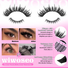 wiwoseo clear bond seal lash glue provides strong hold with invisible finish