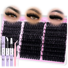 wiwoseo fluffy lash clusters kit packshot for salon-like volume at home