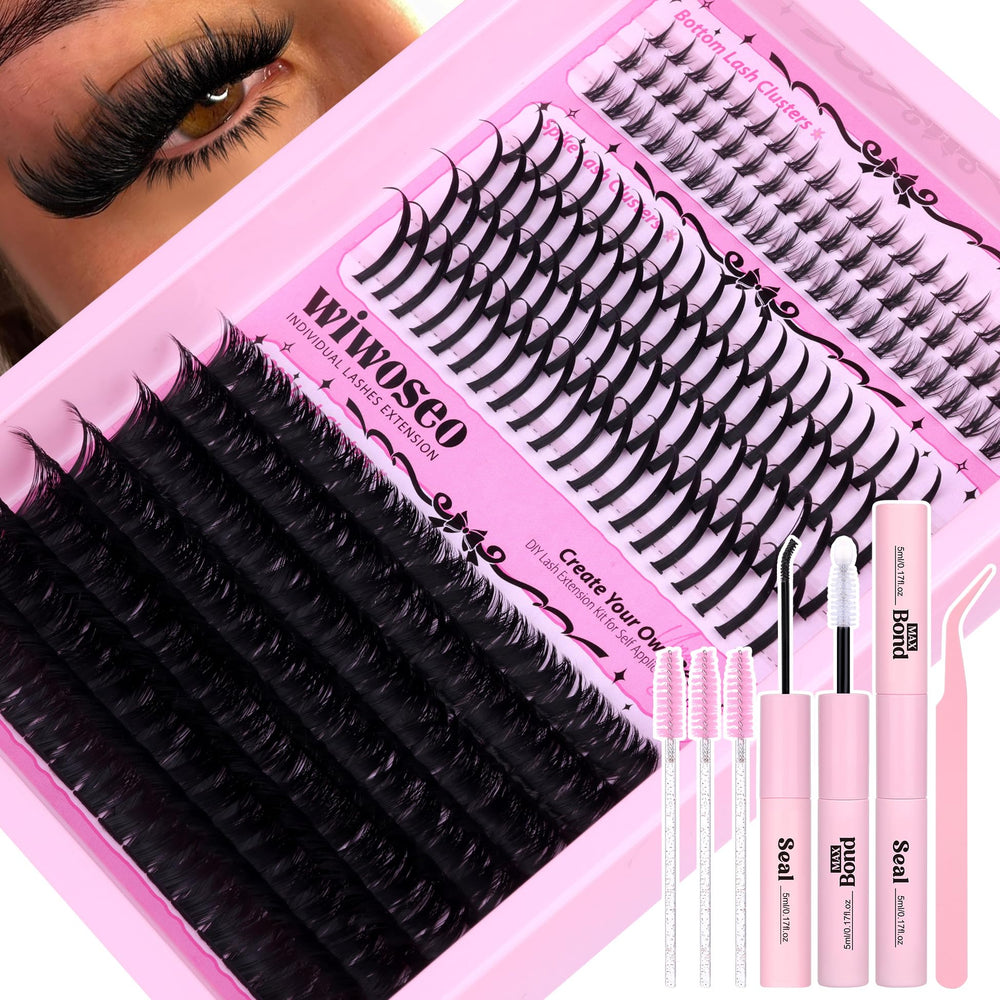 wiwoseo lash spikes clusters 13-22mm dramatic DIY eye makeup
