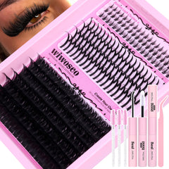 wiwoseo lash spikes clusters 13-22mm dramatic DIY eye makeup