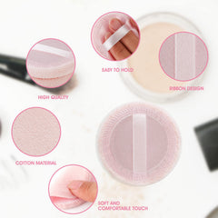 WLLHYF pink puff back ribbon design provides secure grip for precise patting