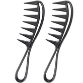 WLLHYF wide-tooth comb shows ergonomic design for easy detangling and comfortable styling.