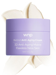 WNP Gentle Retinol Cream bottle closeup for a gentle night-time routine