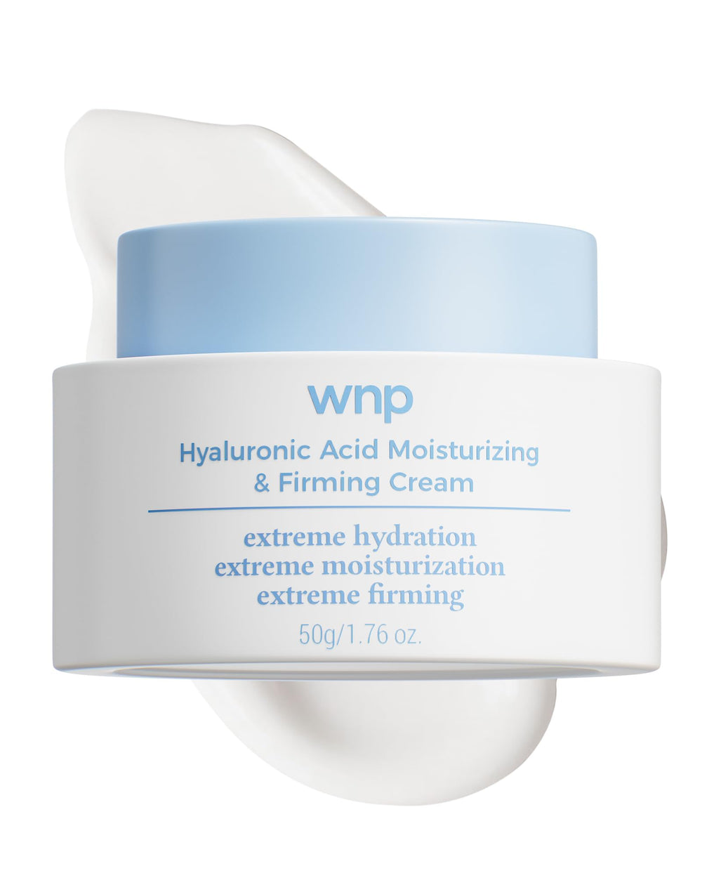 WNP Hyaluronic Acid Moisturizing Cream packaging shows premium vegan skincare benefits for daily use