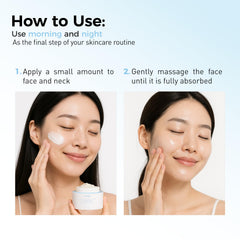 WNP Hyaluronic Acid Moisturizing Cream texture closeup highlights lightweight non-greasy feel